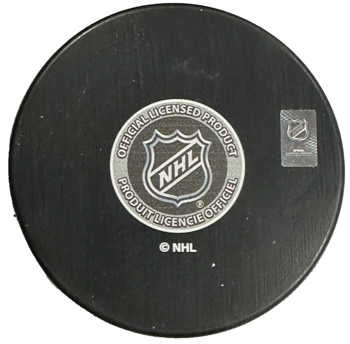 John Bucyk Autographed Boston Bruins 100th Anniversary Puck W/ HOF 1981