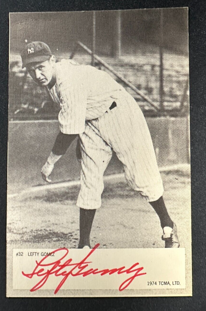 Lefty Grove Autographed 1974 TCMA Postcard HOF Yankees BAS