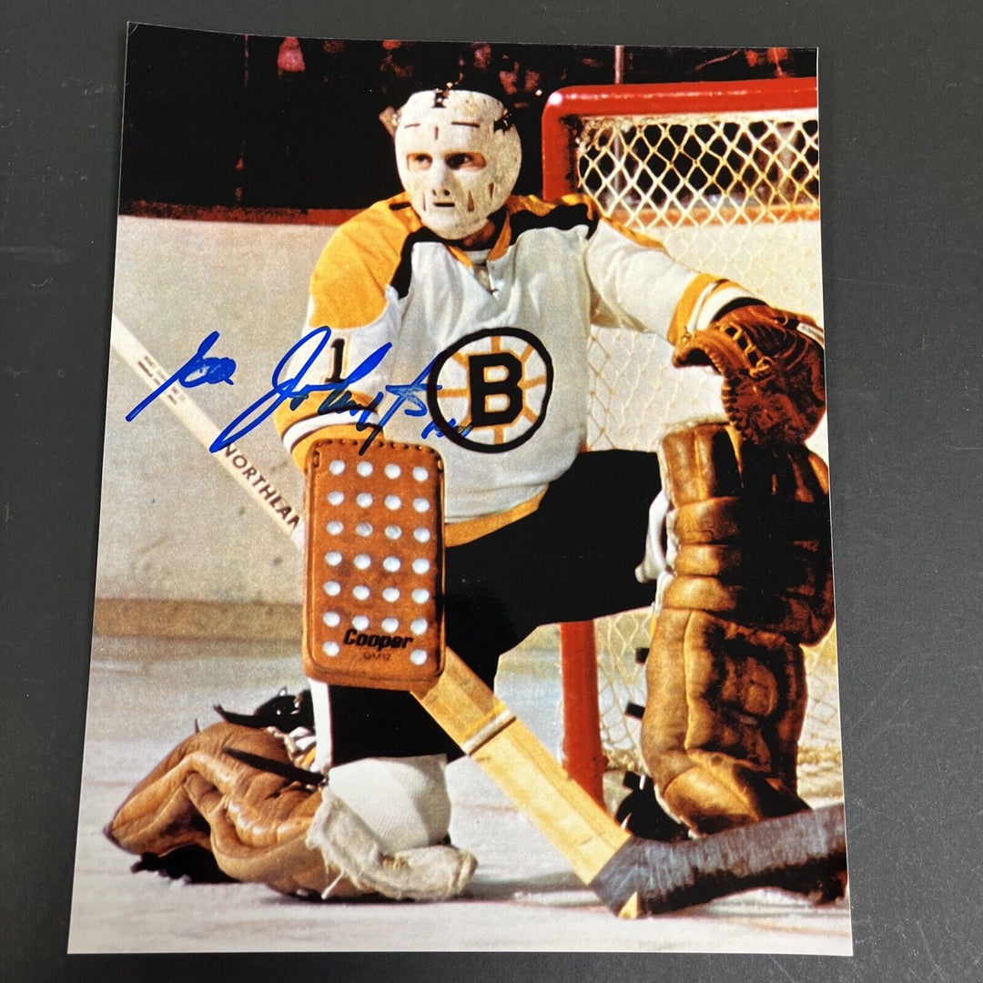 Ed Johnston Signed 8x10 Boston Bruins Sportsworld