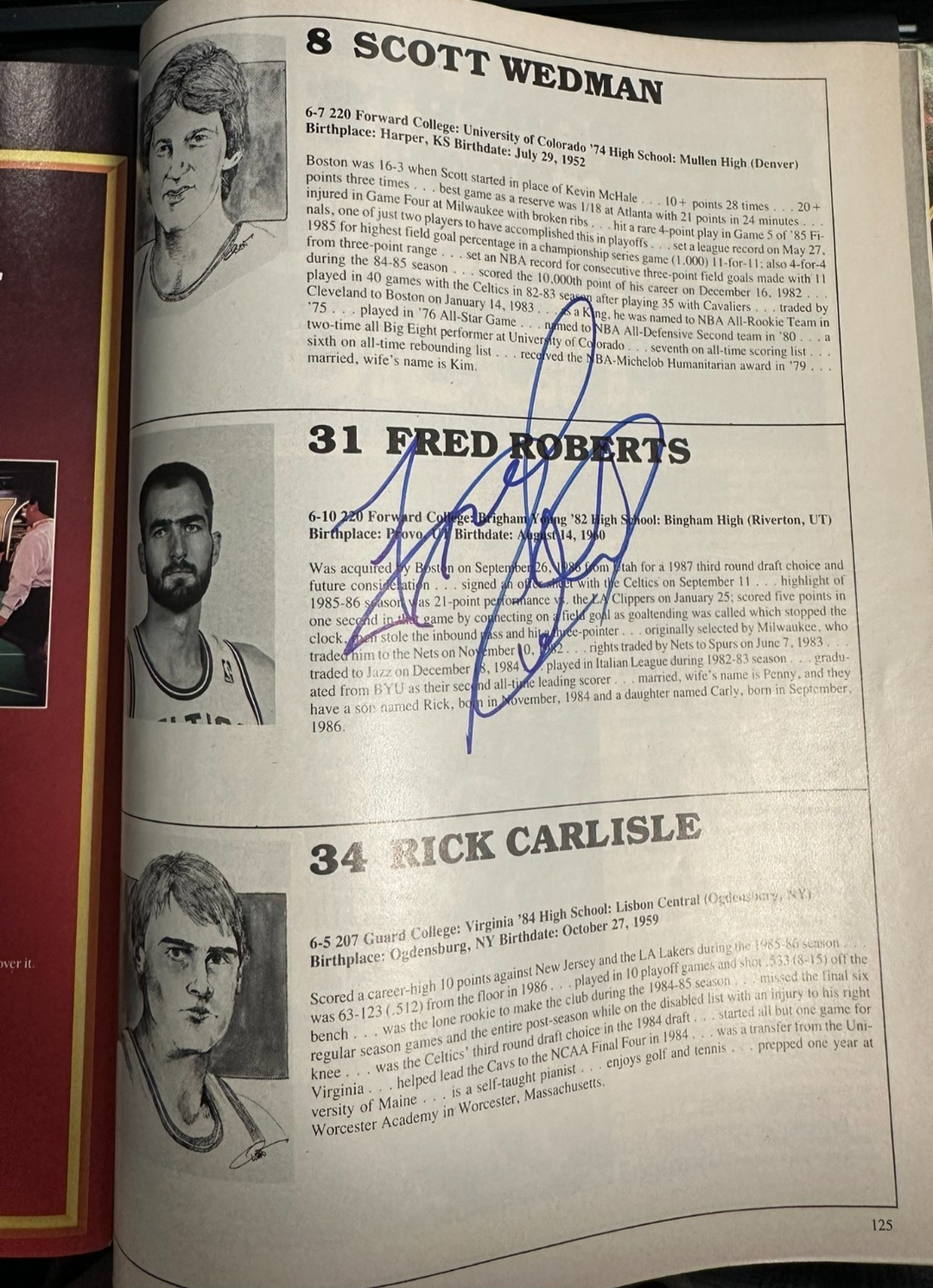 1986-87 Celtics & Bucks Team Signed Program Bird DJ KC Jones Havlicek Sikma