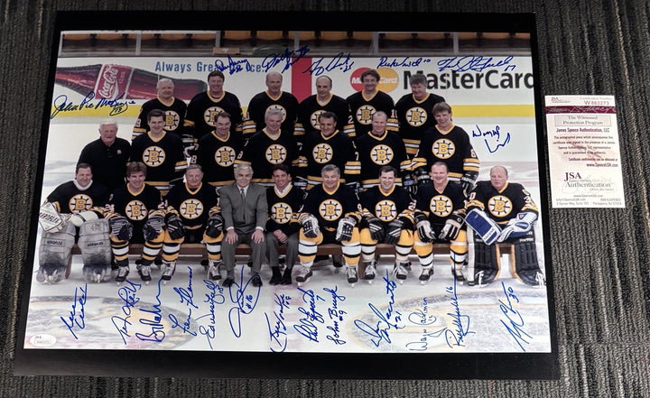 1996 Bruins Alumni Team Signed 16x20 20 Autos Esposito Cheevers Bucyk Smith JSA