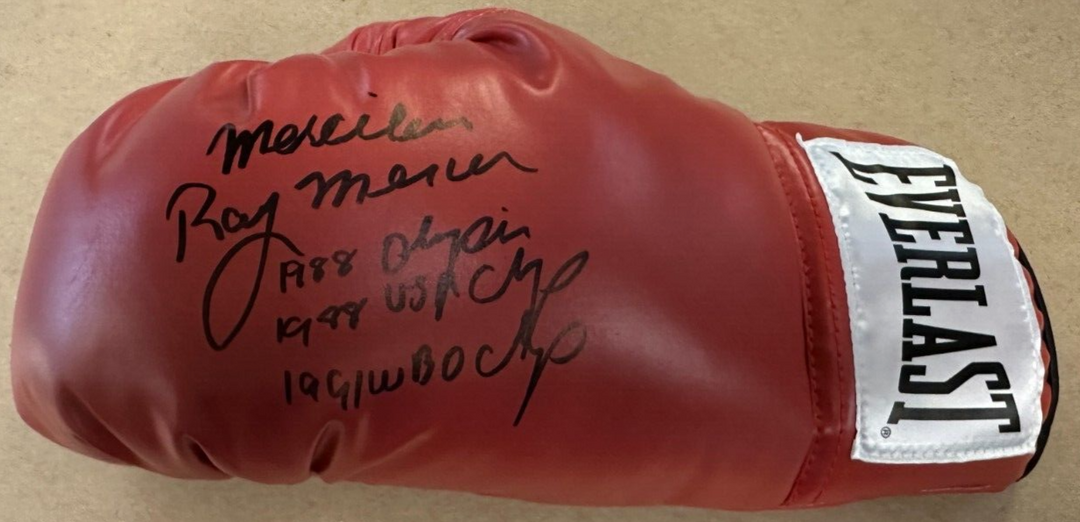 Ray Mercer Autographed Full-Size Boxing Glove W/ 3x Inscriptions