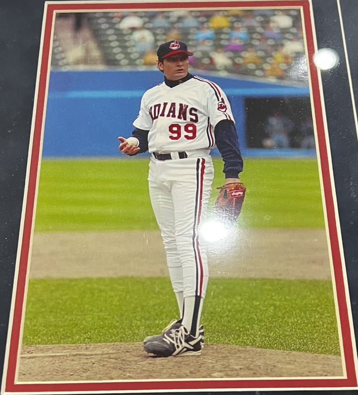 Ricky Vaughn Charlie Sheen Signed Custom Framed Jersey. W/ 2 8x10s BECKETT COA