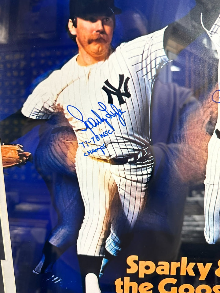 Framed Sparky Lyle & Goose Gossage Autographed Sport Magazine Cover 16x20 Photo