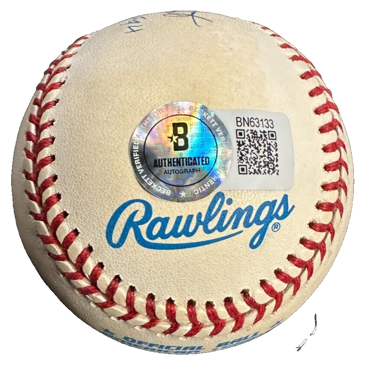 Phil Rizzuto Autographed OAL Baseball W/ Scooter & HOF 94 BAS Yankees