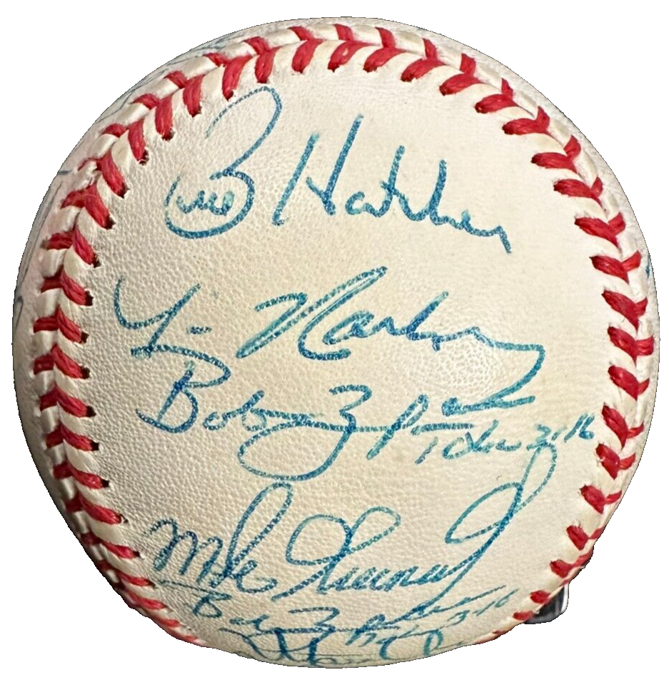 1992 Boston Red Sox Team Autographed Baseball Clemens Boggs Greenwell