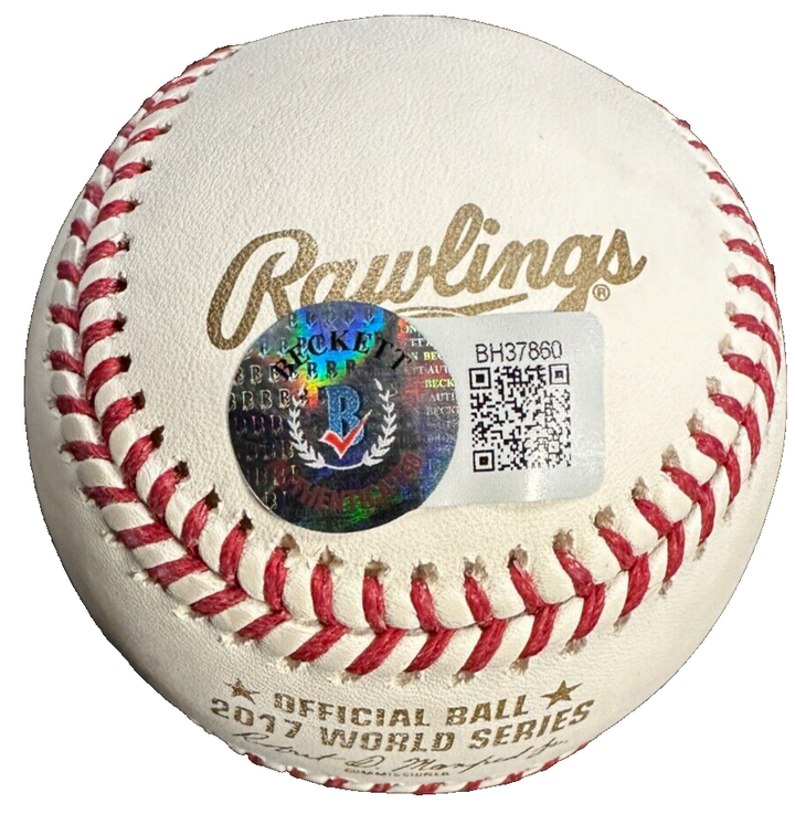 Carlos Correa Autographed Official 2017 World Series Baseball Houston Astros BAS