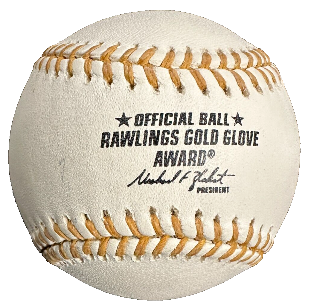 Ian Kinsler Signed Rawlings Gold Glove Baseball JSA Rangers