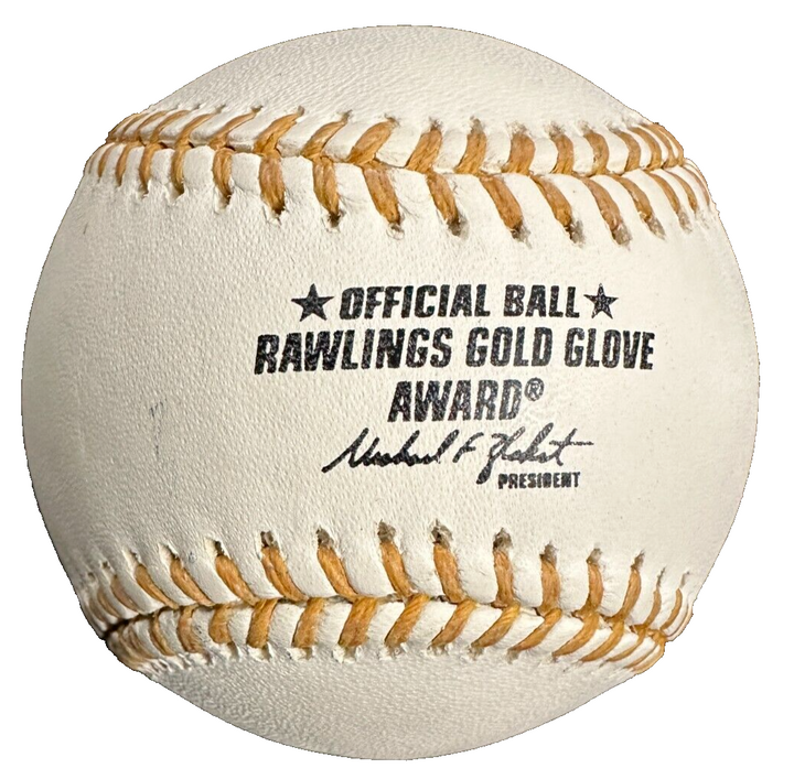 Ian Kinsler Signed Rawlings Gold Glove Baseball JSA Rangers