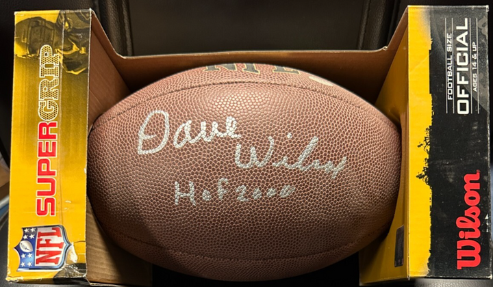 Dave Wilcox Autographed Wilson NFL Football W/ HOF 2000 Insc 49ers