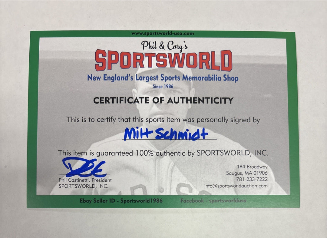 Milt Schmidt Signed 38” Retirement Banner  Boston Bruins HOF Sportsworld COA