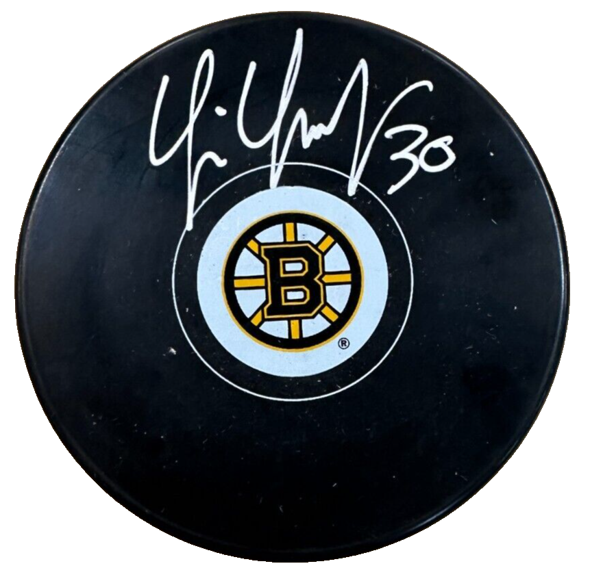 Tim Thomas Autographed Boston Bruins Hockey Puck JSA