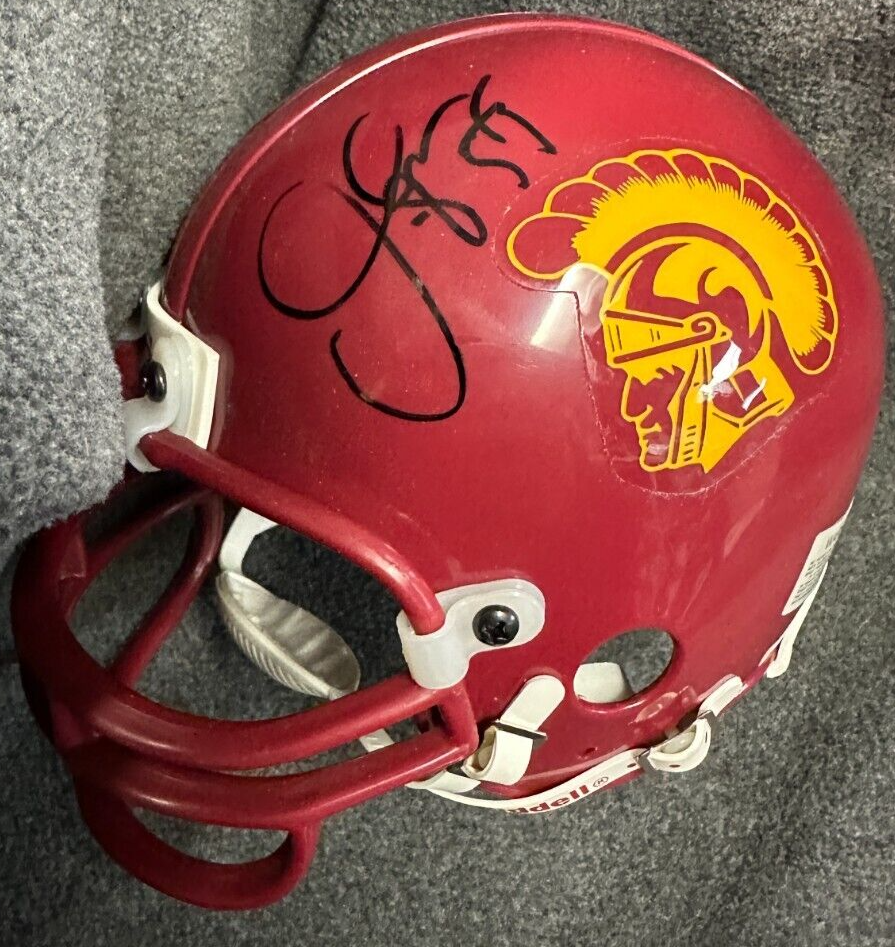 Junior Seau Autographed USC Trojans Mini Helmet HOF Chargers