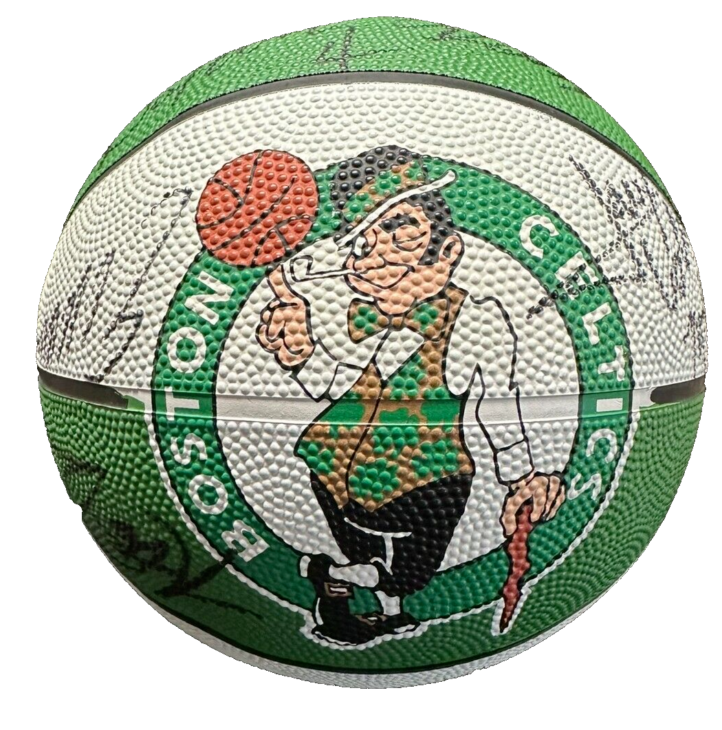 1995-96 Boston Celtics Team Autographed Basketball DJ Jones Radja