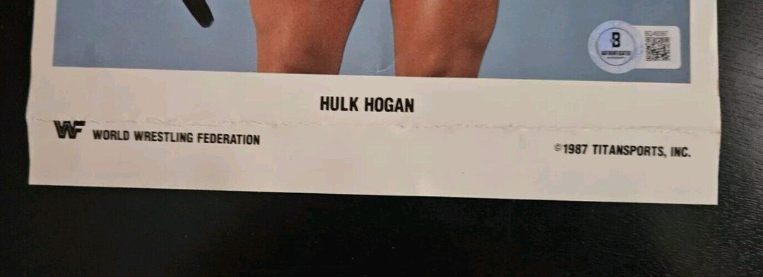 Hulk Hogan 1987 WWF Titan Sports Signed Promotional Photo BAS
