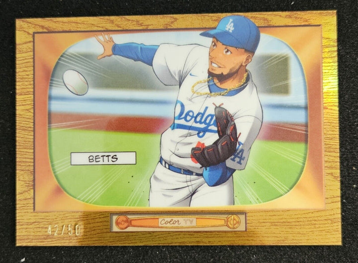 2024 Bowman Mookie Betts '55 Bowman Anime SSP Case Hit Gold /50  #BA-8