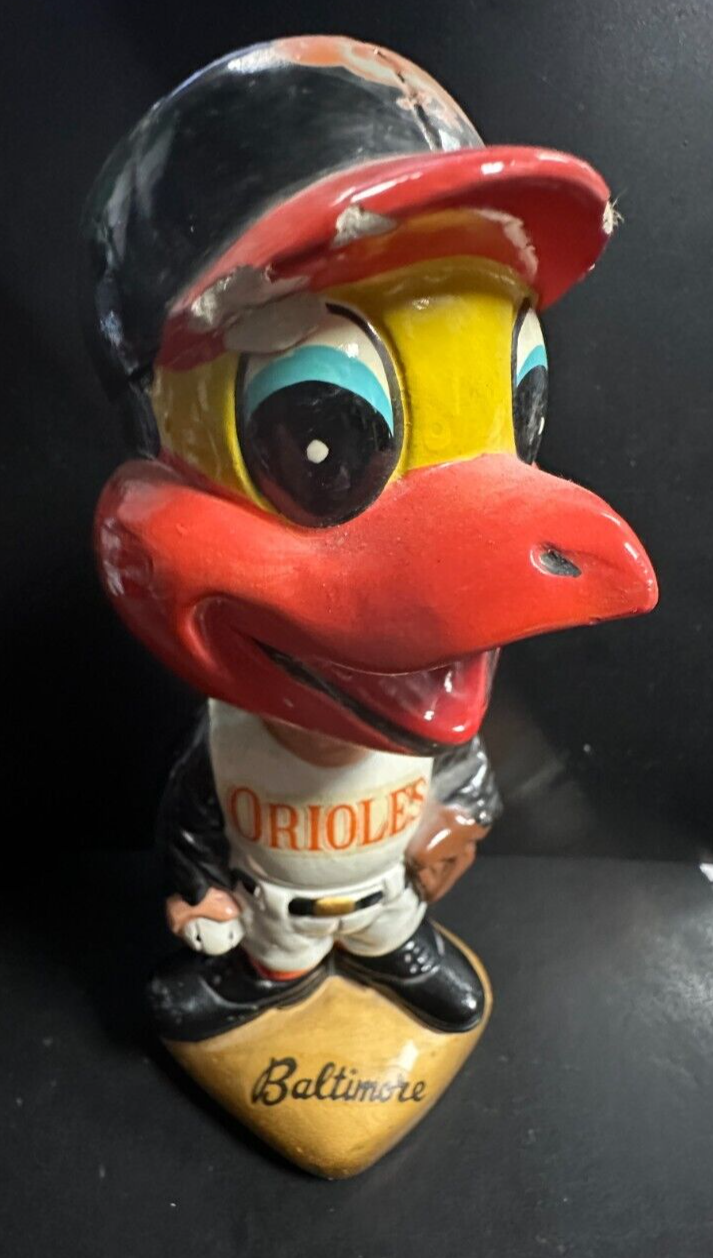Vintage Sports Specialties Bobblehead Nodder Baltimore Orioles Gold Base
