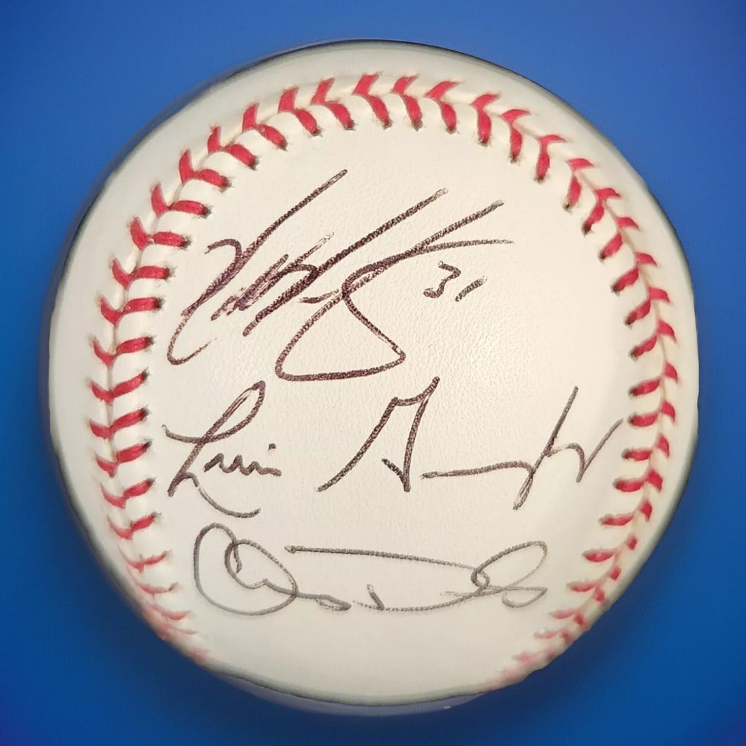Luis Gonzalez Matt Mantei Chris Donnels Signed Major League Baseball Arizona COA