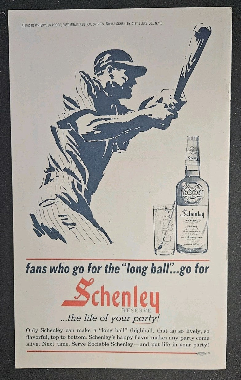 4/16/63 Red Sox vs. Orioles Program Boston Red Sox Home Opener Fenway Park 