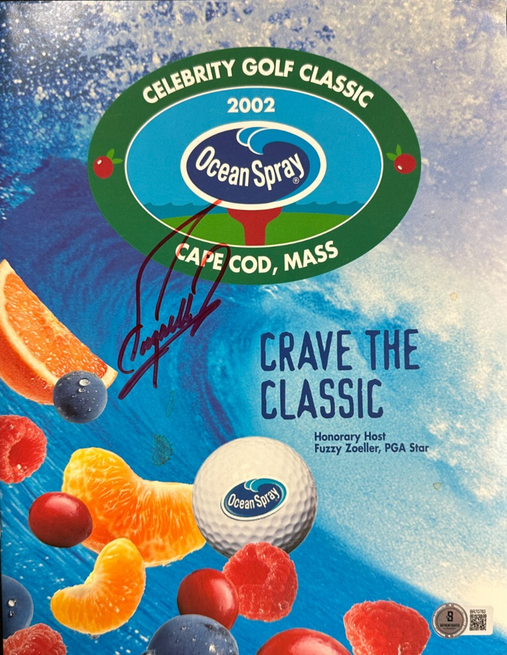 Fuzzy Zoeller Autographed 2002 Ocean Spray Celebrity Golf Classic Program BAS