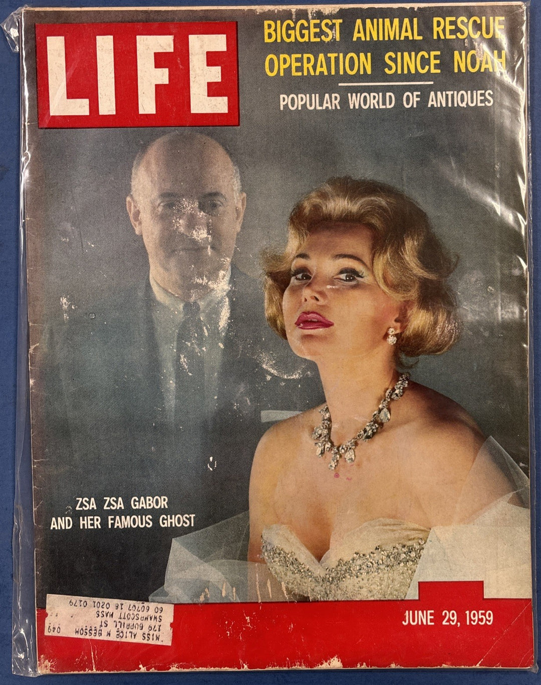 Life Magazine Vintage Zsa Zsa Gabor And Her Famous Ghost June 29 1959