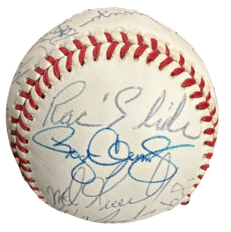 1989 Boston Red Sox Team Autographed Baseball Clemens Boggs Rice Smith