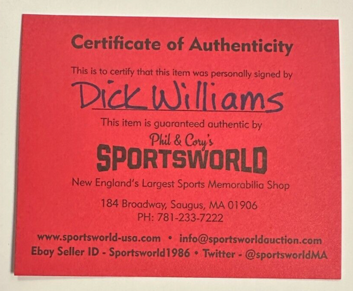 Dick Williams Autographed OML Baseball W/ 1967 Manager of the Year Insc Red Sox