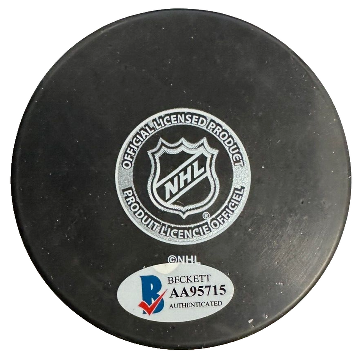 Charlie Simmer Autographed Boston Bruins Hockey Puck NHL BAS