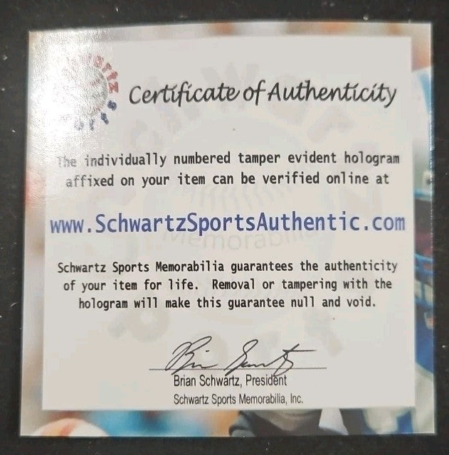 Mike Singletary Signed HOF Inscribed Wilson Football Schwartz COA