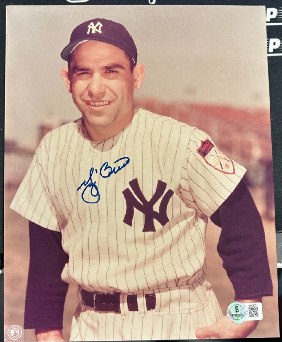 Yogi Berra Autographed New York Yankees 8x10 Photo BAS HOF