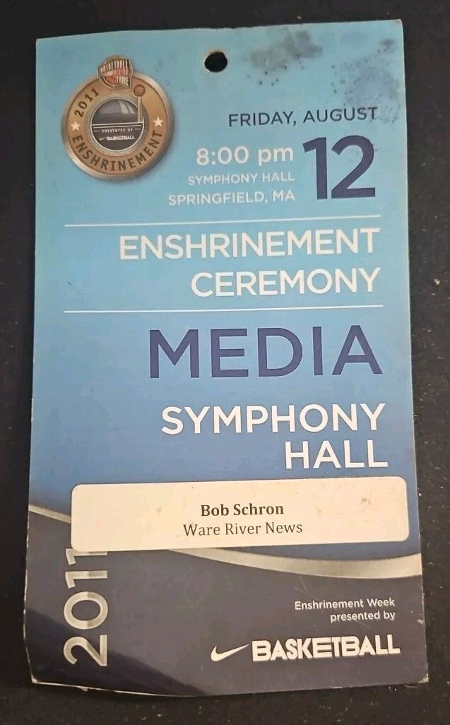 2011-2013 NBA Hall Of Fame Enshrinement Ceremony Official Press Pass Badges