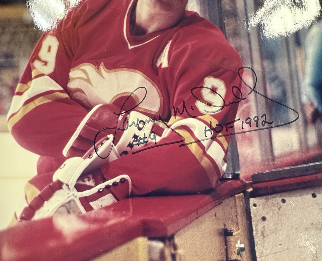 Lanny McDonald Autographed 8x10 Photo W/ HOF 1992 Calgary Flames