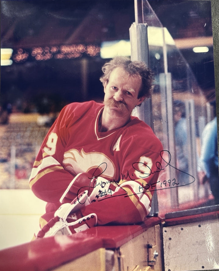 Lanny McDonald Autographed 8x10 Photo W/ HOF 1992 Calgary Flames