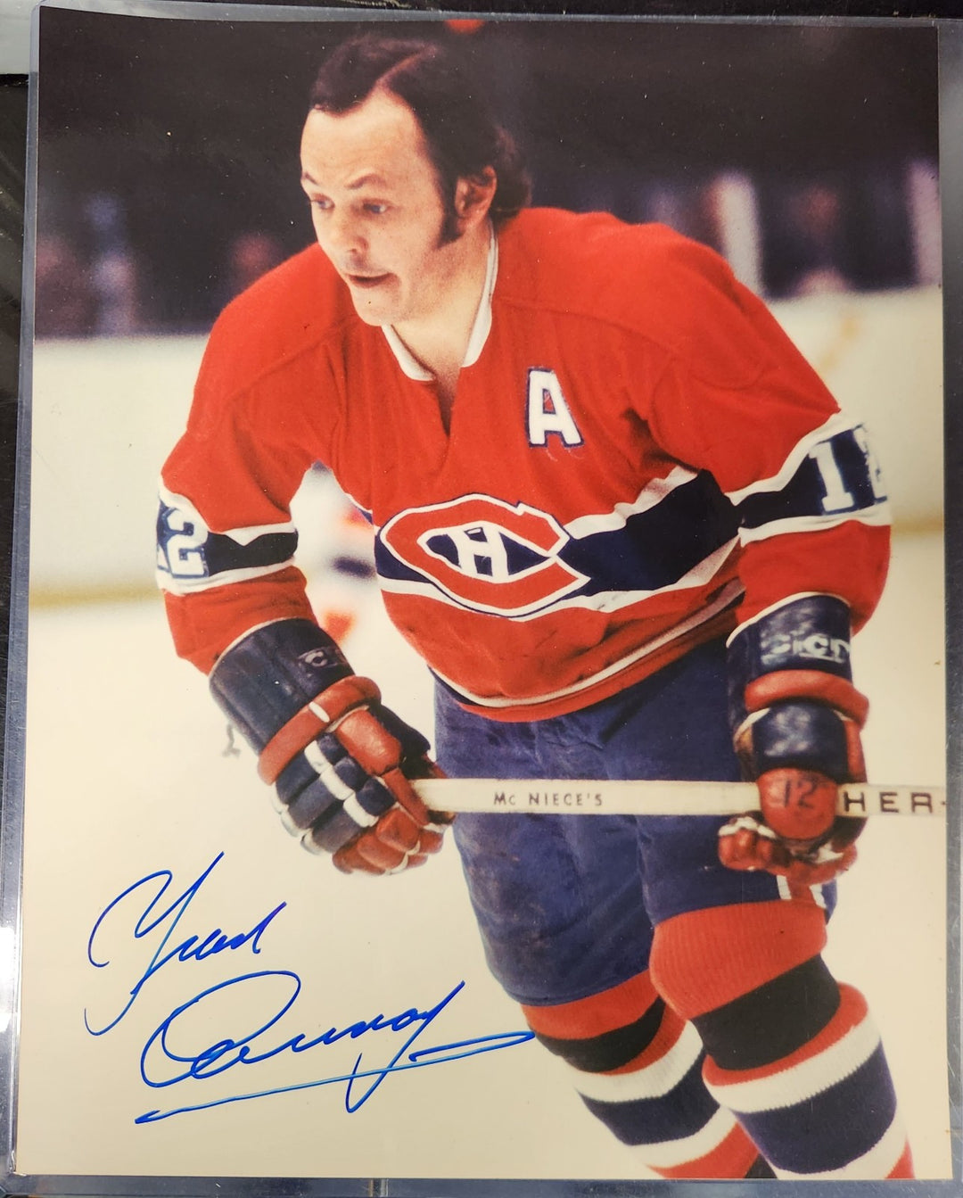 Yvan Cournoyer Signed 8x10 Photo Montreal Canadiens HOF COA