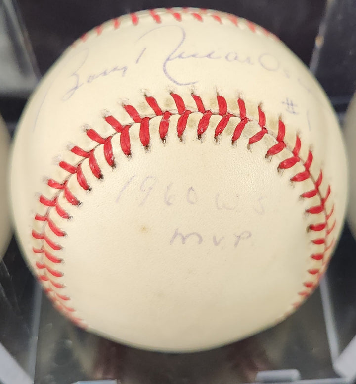 Bobby Richardson Signed Inscribed American League Baseball New York Yankees COA