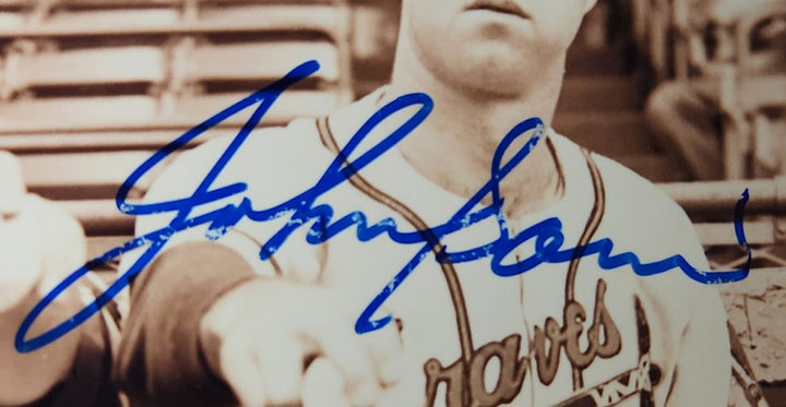 Warren Spahn (HOF)  & Johnny Sain Signed 8x10 Photo Boston Braves COA