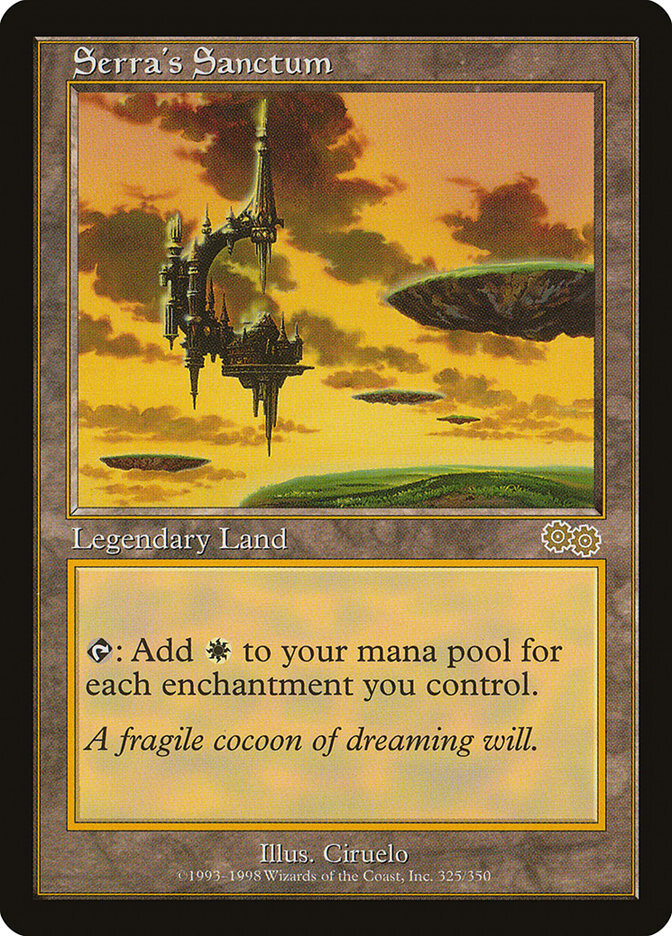 MTG Serra's Sanctum Urza's Saga Regular Rare LP Reserve List Clean