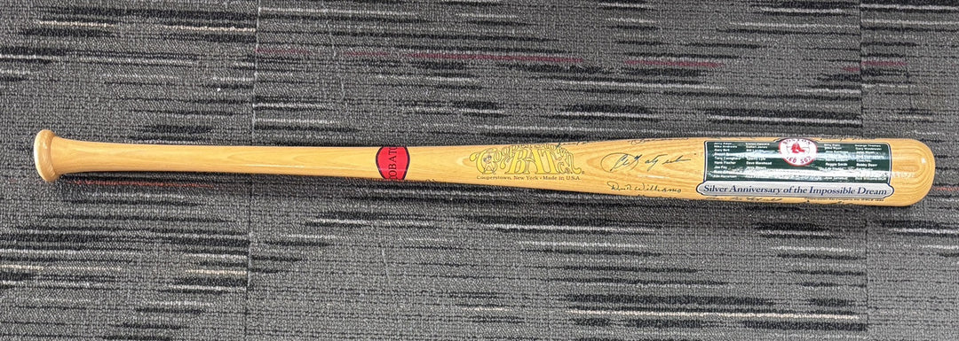 1967 Red Sox Impossible Dream Team Signed Bat Yaz Williams Scott 111/250 JSA