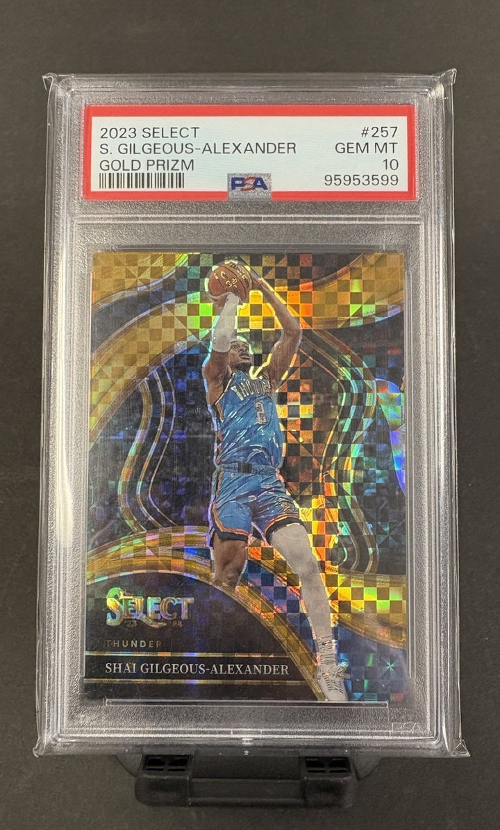 2023 Select Shai Gilgeous-Alexander Gold Prizm Courtside /10 PSA 10 #257
