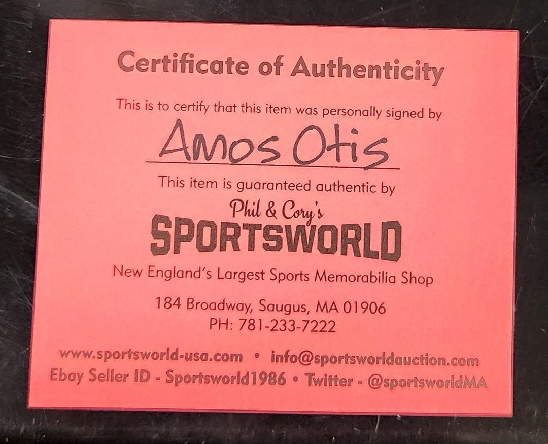 Amos Otis Signed Rawlings Little League Baseball Kansas City Royals COA