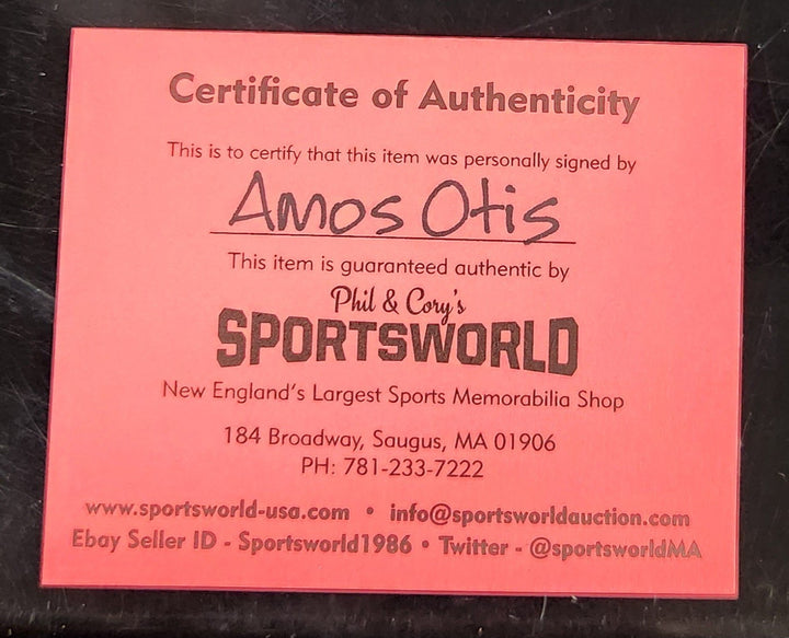 Amos Otis Signed Rawlings Little League Baseball Kansas City Royals COA