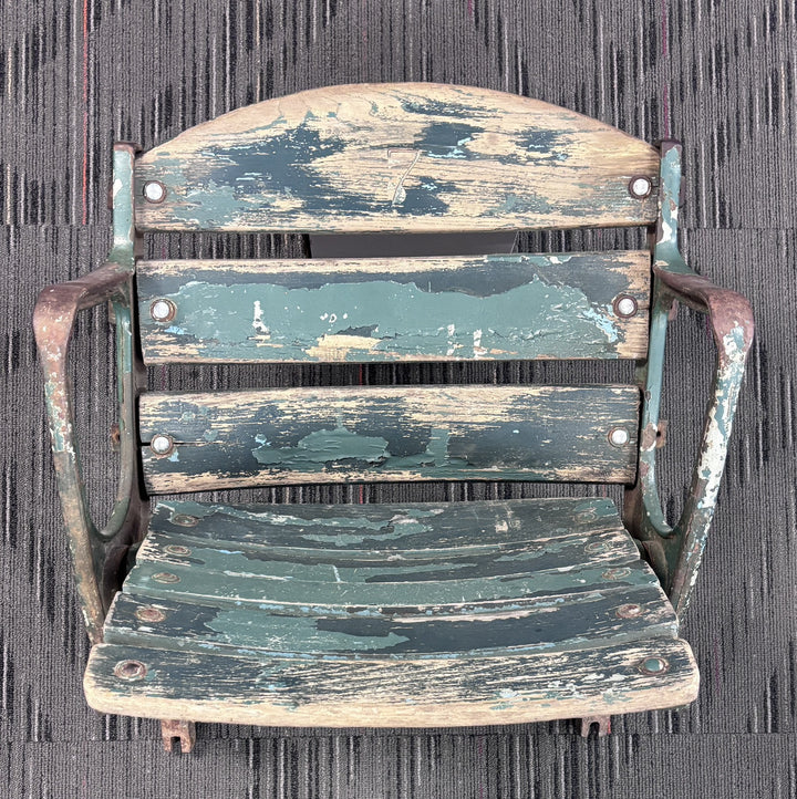 Original Milwaukee County Stadium 1953 Wooden Riser Mount Seat Braves Brewers