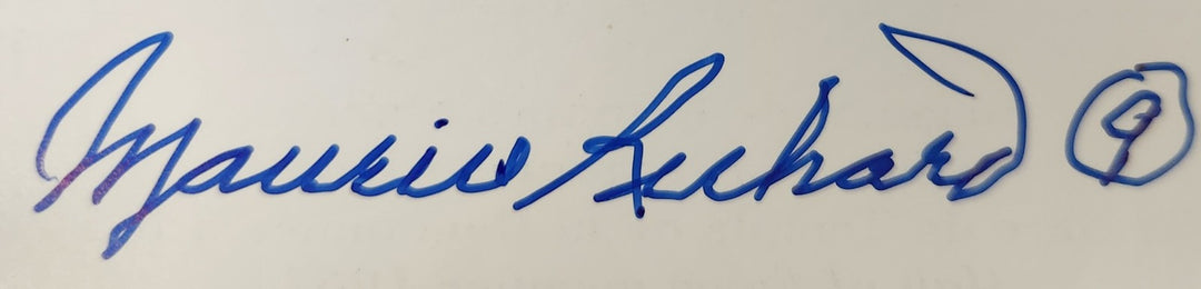 Maurice "Rocket" Richard Signed Statistic Postcard Montreal Canadiens HOF COA 
