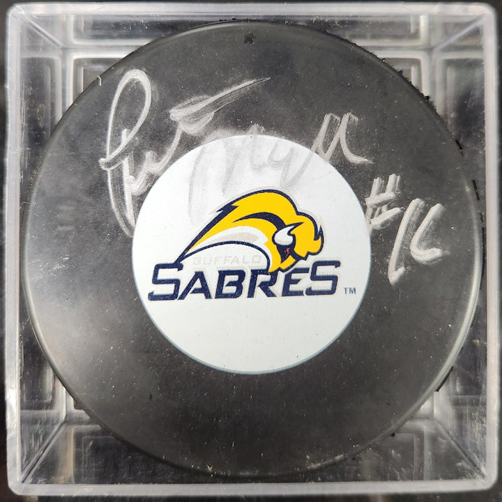 Peter McNab Autographed Buffalo Sabres Hockey Puck Sportsworld COA 