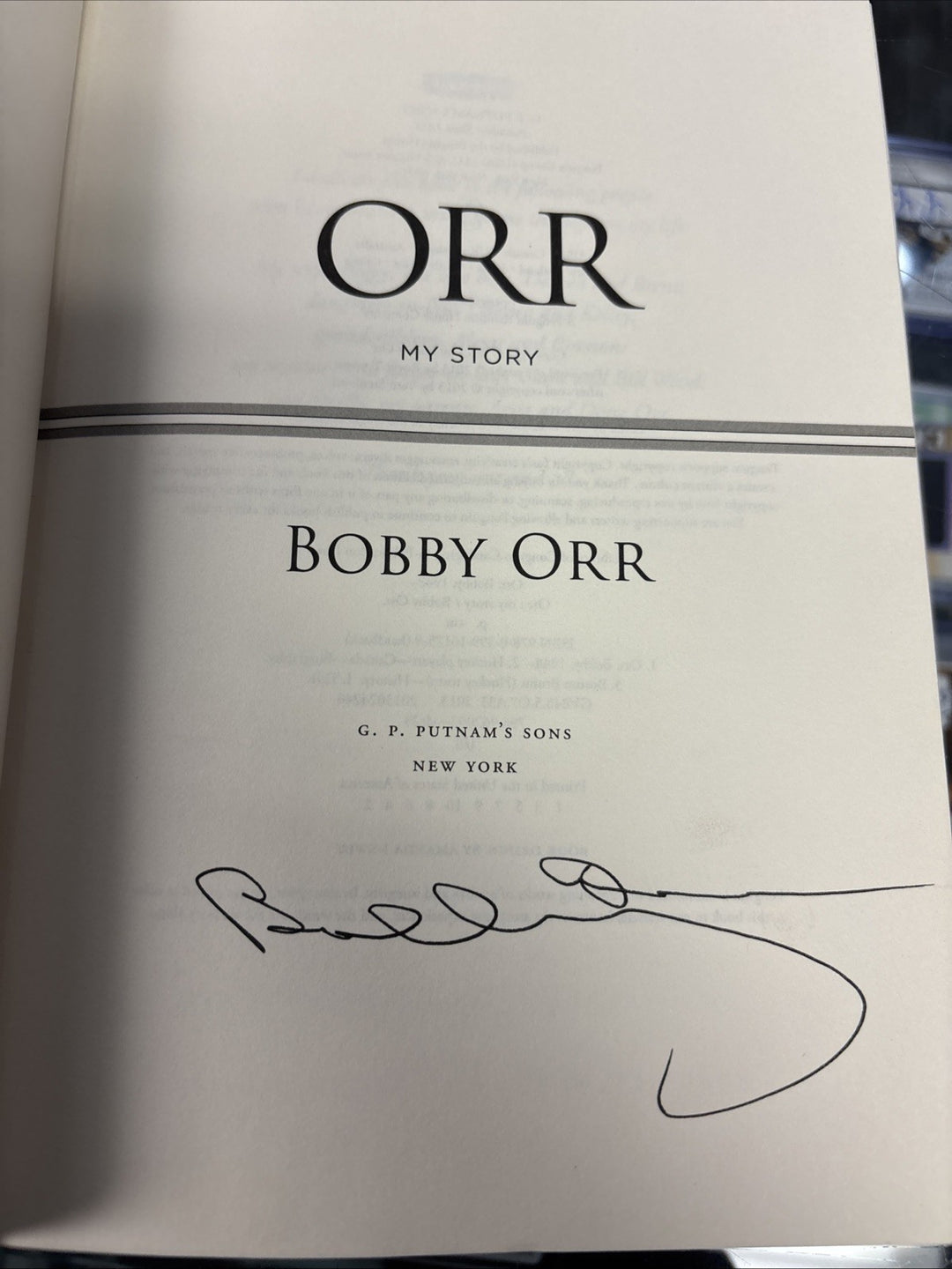 Bobby Orr Autographed My Story Book Authentic Autograph