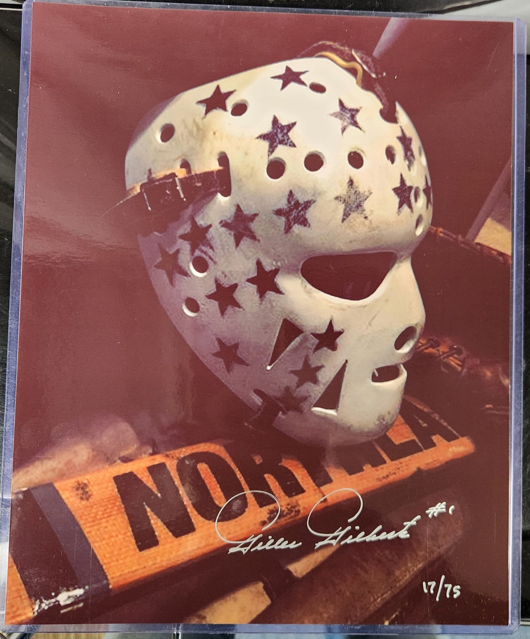 Gilles Gilbert Signed 8x10 Photo North Stars Bruins Red Wings COA #17/75 