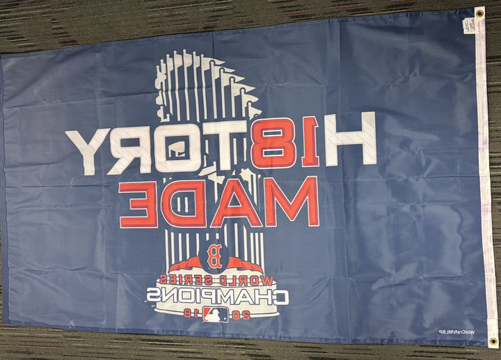 Rick Porcello Signed Red Sox 2018 World Series History Made Banner Sportsworld