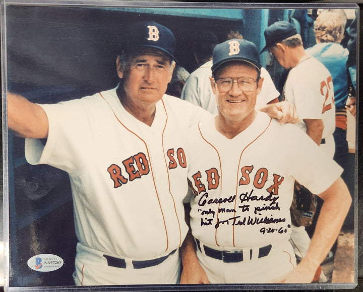 Carroll Hardy Signed Inscribed 8x10 Photo Boston Red Sox Beckett COA