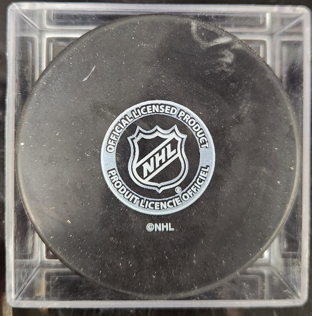Peter McNab Autographed Buffalo Sabres Hockey Puck Sportsworld COA 