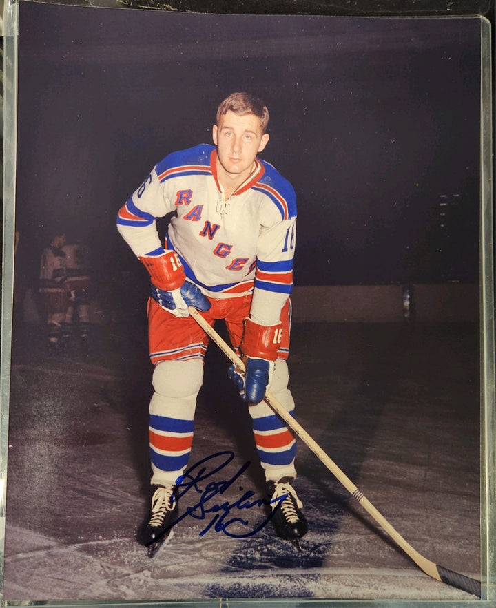 Rod Seiling Signed 8x10 Photo New York Rangers HOF COA